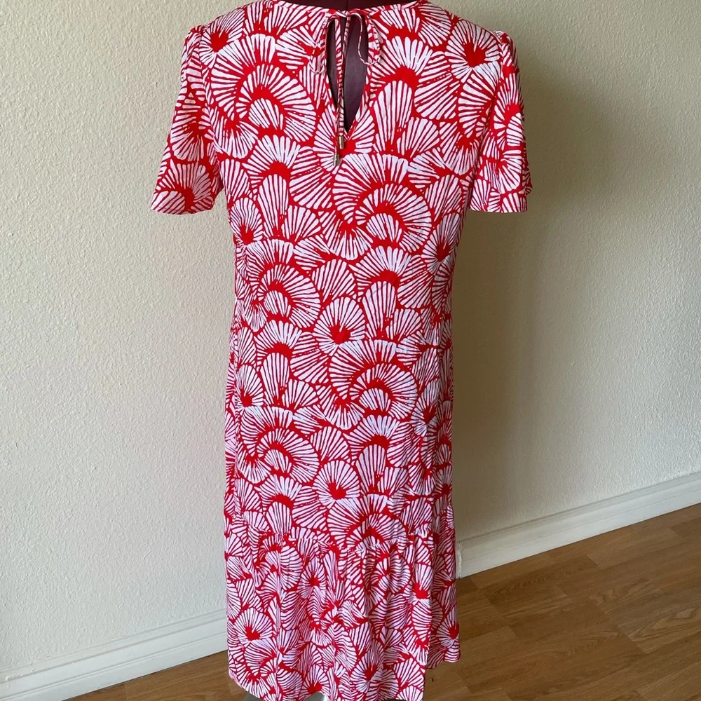 TOMMY BAHAMA Shall We Dance Dress Midi Red&White Dress size Small - Picture 5 of 8